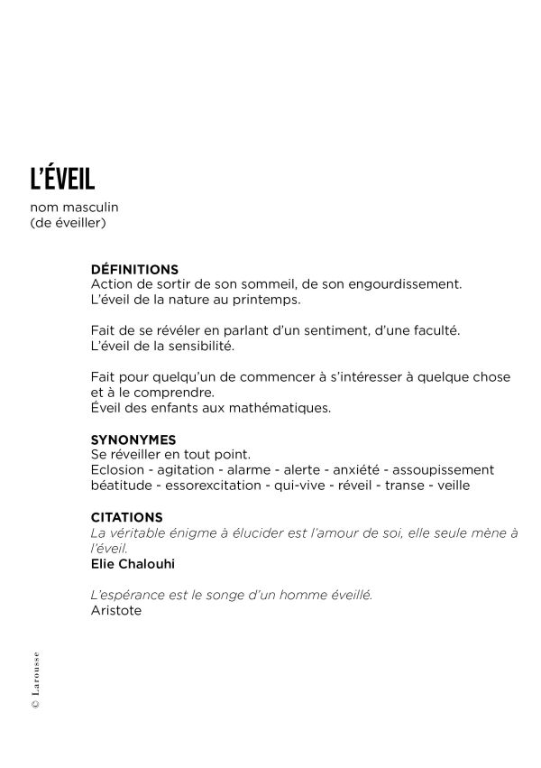 L’éveil