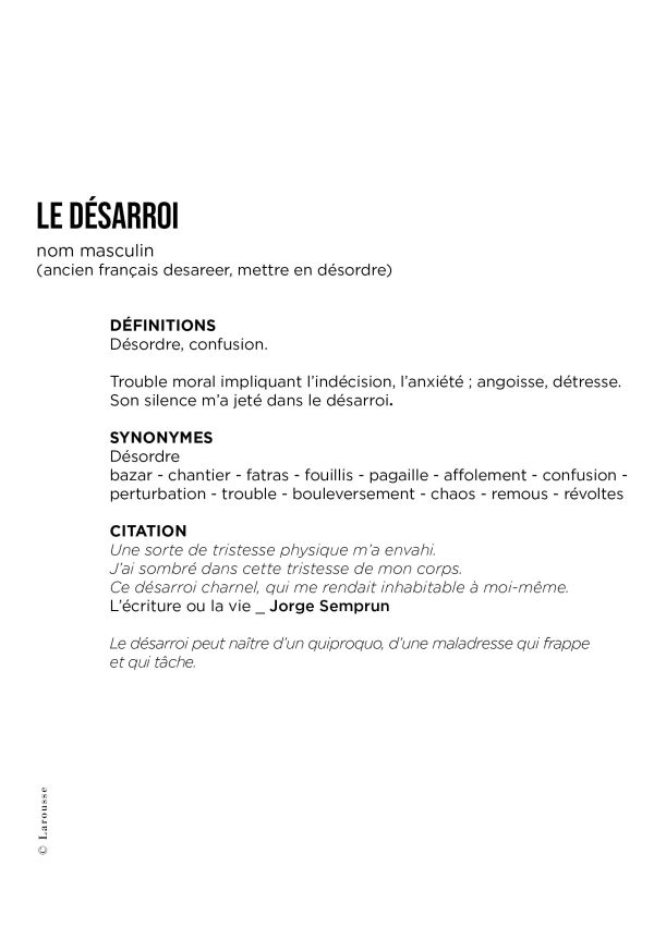 Le désarroi