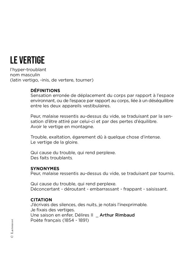 Le vertige